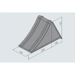 Wheel chock for a camper trailer