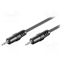 1 pcs x Goobay - 50457 - Cable, Jack 2.5mm 3pin plug,both sides, 1.5m, black