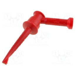1 pcs x POMONA - 1031112 - Clip-on probe, hook type, 5A, 60VDC, red, Grip capac: max.2.29mm
