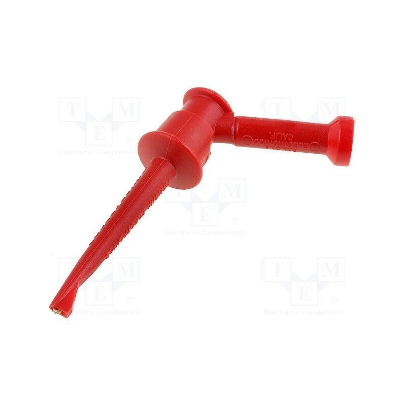 1 pcs x POMONA - 1031112 - Clip-on probe, hook type, 5A, 60VDC, red, Grip capac: max.2.29mm