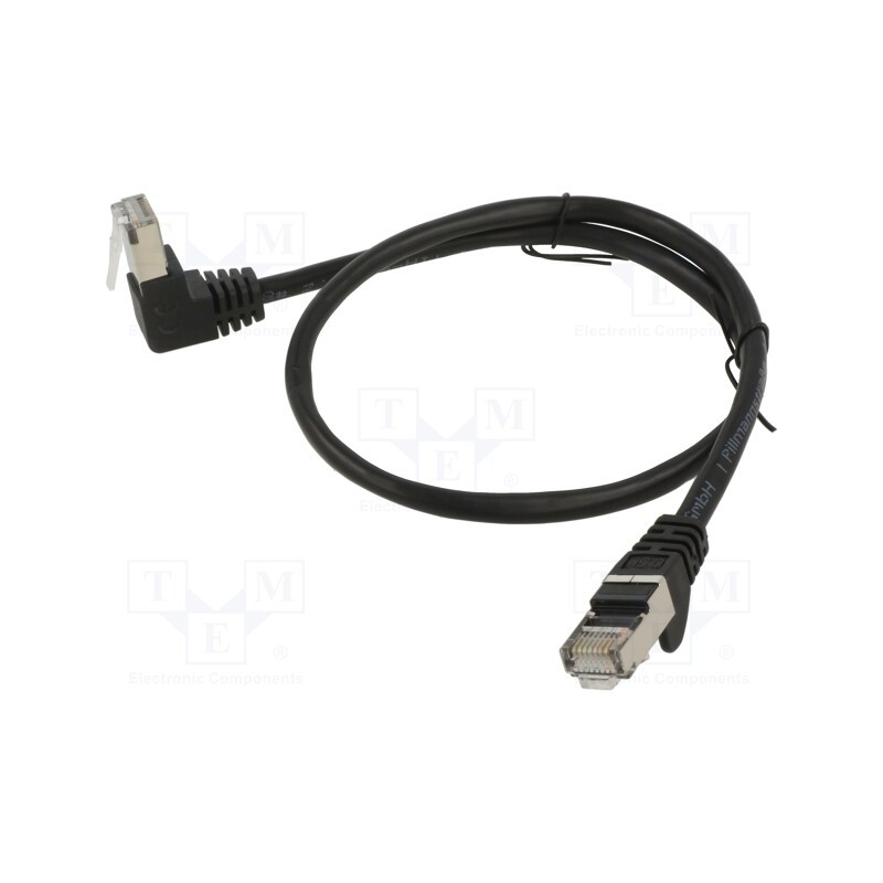 1 pcs x Goobay - 94186 - Patch cord, F/UTP, 5e, stranded, CCA, PVC, black, 0.5m, 26AWG