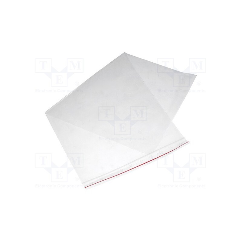 1 pcg x PLAST - PL.TOR200X400 - Self-seal bag, L: 400mm, Width: 200mm, Thick: 45um, polyetylene