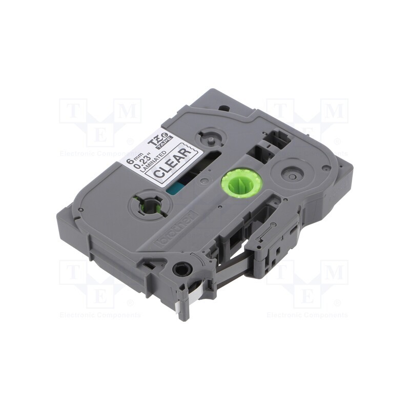 1 pcs x BROTHER - TZE-111 - Tape, 6mm, 8m, transparent, Character colour: black