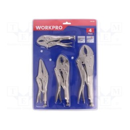 1 set x Workpro - W001300 - Kit: pliers, Morse's,welding grip, 4pcs.