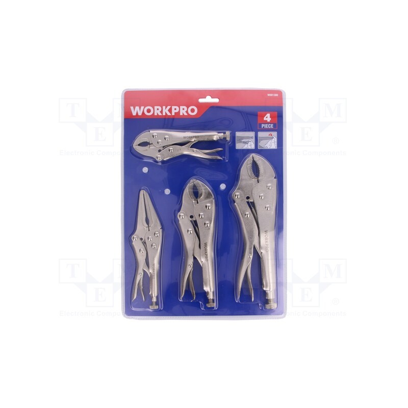 1 set x Workpro - W001300 - Kit: pliers, Morse's,welding grip, 4pcs.