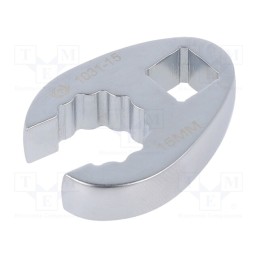 1 pcs x KING TONY - 1031-15R - Wrench, 12-angles,side,crowfoot,spanner,special, 15mm, L: 42mm