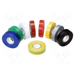 1 set x PARTEX - IT-1-MIX - Tape: electrical insulating, W: 19mm, L: 20m, Thk: 0.13mm, PVC film