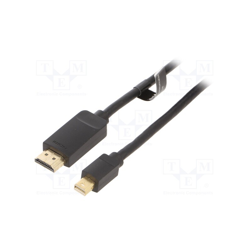 1 pcs x VENTION - HABBG - Cable, HDMI 1.4, HDMI plug,mini DisplayPort plug, PVC, Len: 1.5m