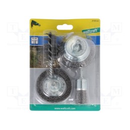 1 set x WOLFCRAFT - 2133000 - Brush, wire, 4pcs.
