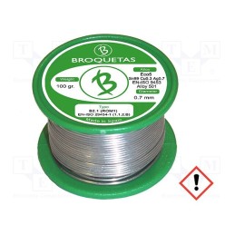 1 pcs x BROQUETAS - - - Solder: for soft soldering, 165÷185g, 183÷190°C, Sn60Pb40