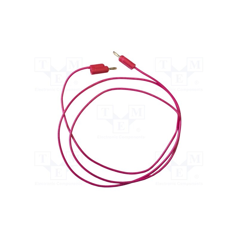 1 pcs x MUELLER ELECTRIC - BU-P1081-24-2 - Test lead, 5A, banana plug 3mm,both sides, Urated: 3kV, Len: 0.61m