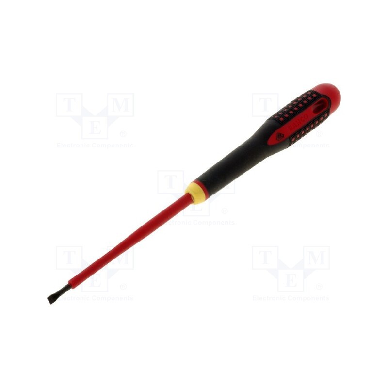 1 pcs x BAHCO - BE-8040S - Screwdriver, insulated, slot, 4,0x0,8mm, Blade length: 100mm