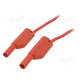 1 pcs x SCHu00dcTZINGER - VSFK 8700 / 2.5 / 200 / RT - Test lead, 32A, banana plug 4mm,both sides, Urated: 1kV, Len: 2m