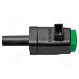 1 pcs x SCHu00dcTZINGER - SDK 799 / GN - Laboratory clamp, green, 300VDC, 16A, screw, nickel, polyamide