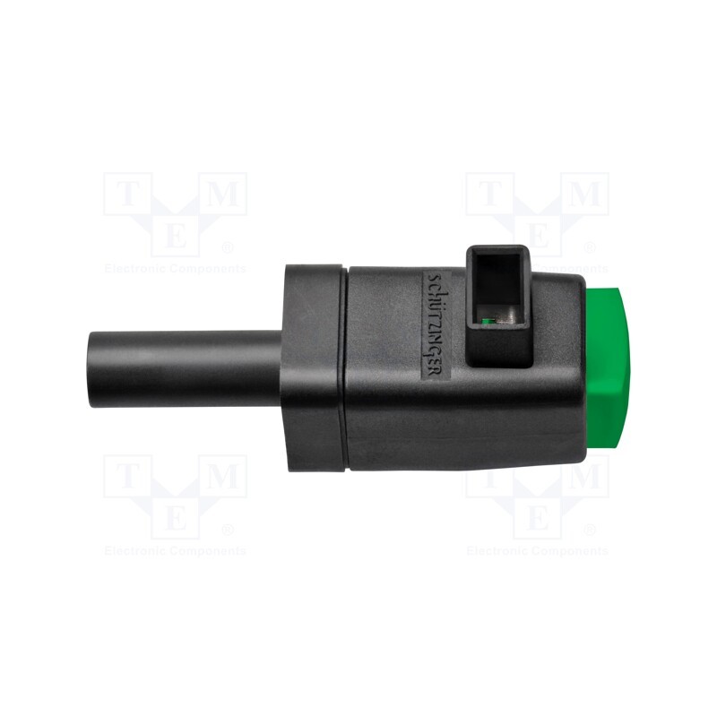 1 pcs x SCHu00dcTZINGER - SDK 799 / GN - Laboratory clamp, green, 300VDC, 16A, screw, nickel, polyamide