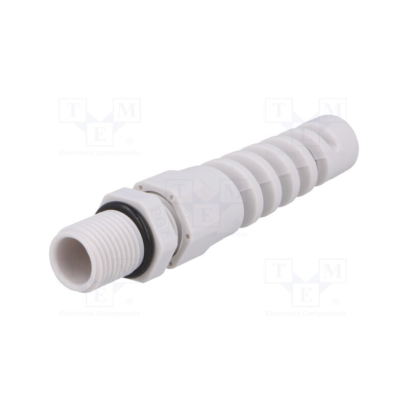 1 pcs x BM GROUP - BM4007S - Cable gland, with strain relief, PG7, IP68, polyamide, grey