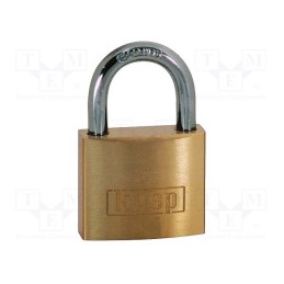 1 pcs x KASP - K12040A1 - Padlock, brass, shackle, A: 40mm, C: 6mm, B: 27mm, Equipment: key x2