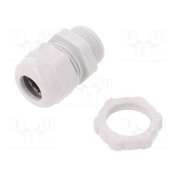 1 pcs x OBO BETTERMANN - V-TEC PG16+ LGR - Cable gland, PG16, IP68, polyamide, light grey, V-TEC PG