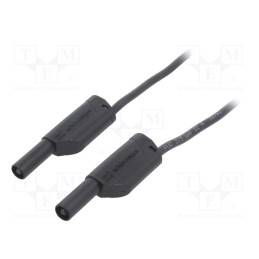 1 pcs x SCHu00dcTZINGER - VSFK 8700 / 2.5 / 200 / SW - Test lead, 32A, banana plug 4mm,both sides, Urated: 1kV, Len: 2m