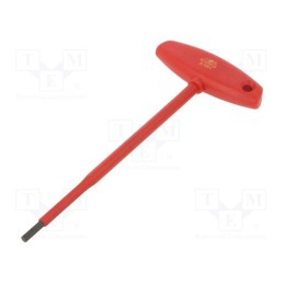 1 pcs x WIHA - 27928 - Wrench, hex key, HEX 4mm, Overall len: 176mm