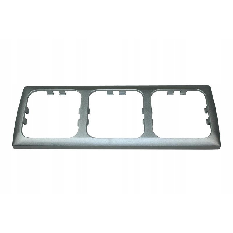 Silver haba triple frame for 230v socket