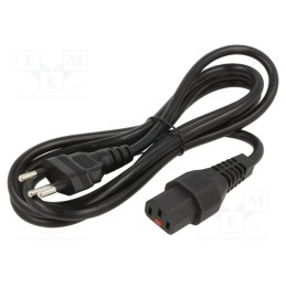 1 pcs x SCHAFFNER - IL13-CH1-H05-3100-200 - Cable, IEC C13 female,SEV-1011 (J) plug, 2m, black, 10A, 250V