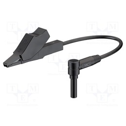 1 pcs x STu00c4UBLI - 68.9517-02521 - Test lead, angular banana plug 2mm,aligator clip, Len: 0.25m