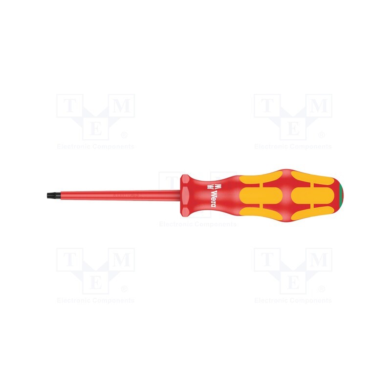 1 pcs x WERA - 5006172001 - Screwdriver, insulated, Torx®, TX15, Blade length: 80mm, 1kVAC