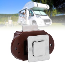 A button for the furniture lock of a camper trailer