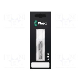 1 pcs x WERA - 5134399001 - Adapter, Overall len: 50mm, Mounting: hexagon 1/4'/ square 1/4'