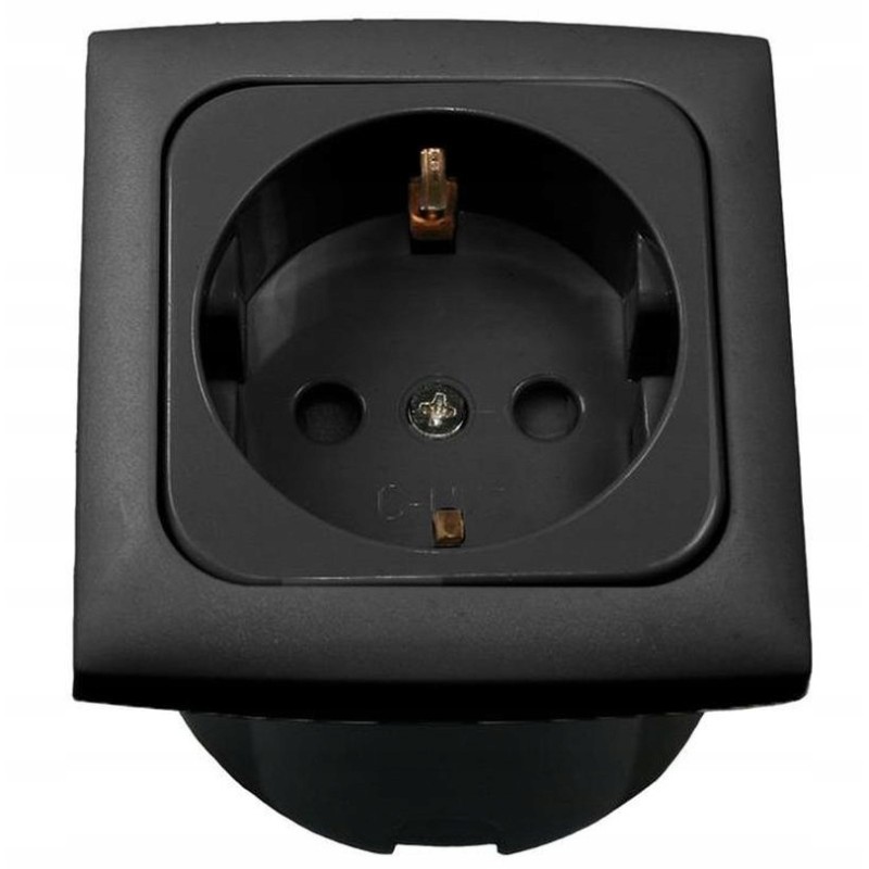 Tourist socket 230v isobox anthracite haba