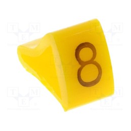 1 pcg x KURANT - MZ-3/8 - Markers, Marking: 8, 6÷10.5mm, H: 16mm, A: 10mm, -30÷100°C, leaded