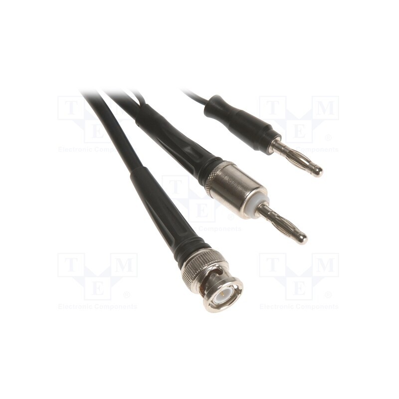 1 pcs x PEAKTECH - MKS-1 - Test lead, BNC plug,banana plug 4mm x2, Len: 1m, black