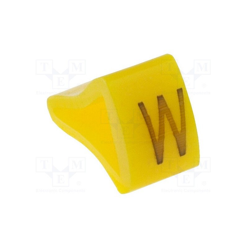 1 pcg x KURANT - MZ-1/W - Markers, Marking: W, 1.7÷3.5mm, H: 7mm, A: 6mm, -30÷100°C, leaded