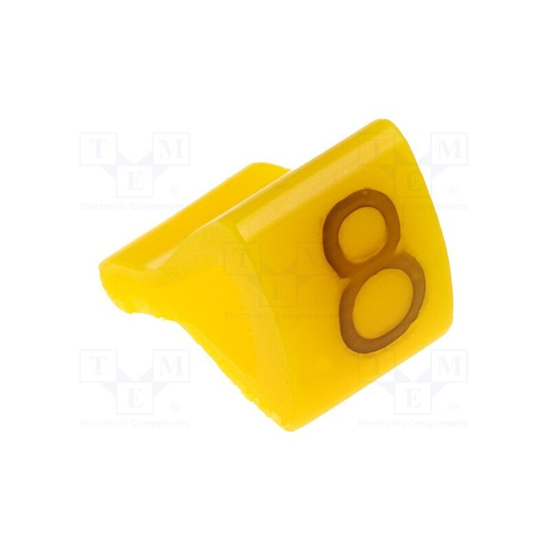 1 pcg x KURANT - MZ-1/8 - Markers, Marking: 8, 1.7÷3.5mm, H: 7mm, A: 6mm, -30÷100°C, leaded