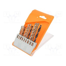 1 set x PG PROFESSIONAL - 15.64 - Drill set, for concrete,for wood,for metal, steel, box, 9pcs.
