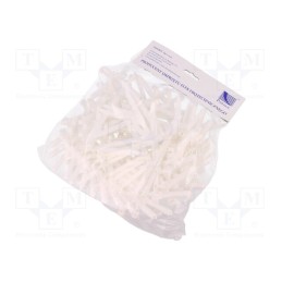 1 pcg x PAWBOL - H.7204 - Holder, white, Ømount.hole: 10mm, L: 130mm, 50pcs, UM 10