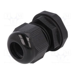 1 pcg x ALPHA WIRE - PPC13 BK080 - Cable gland, PG13,5, IP66,IP68, polyamide, black, 10pcs.