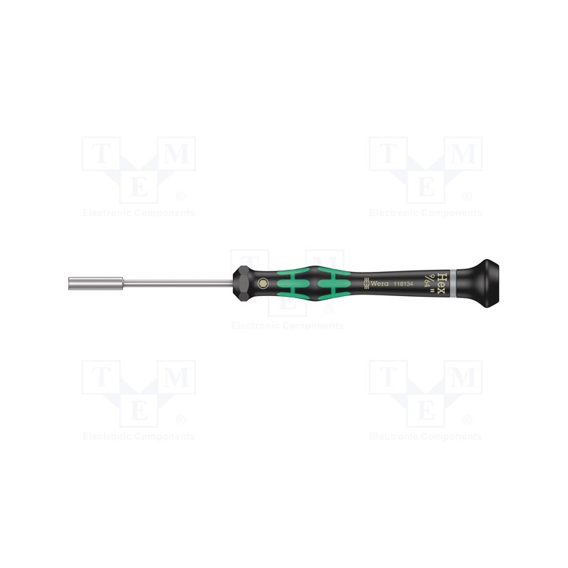1 pcs x WERA - 5118134001 - Screwdriver, 6-angles socket, precision, Kraftform Micro