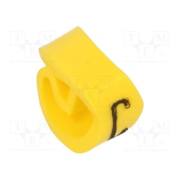 1 pcg x PARTEX - PA-20004AV40.C - Markers, Marking: C, 4÷10mm, PVC, yellow, -30÷60°C, leaded, PA-2