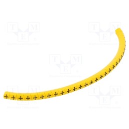 1 pcg x PARTEX - PA-02003PV40.+ - Markers, Marking: +, 1.3÷3mm, PVC, yellow, -30÷60°C, leaded, PA-02