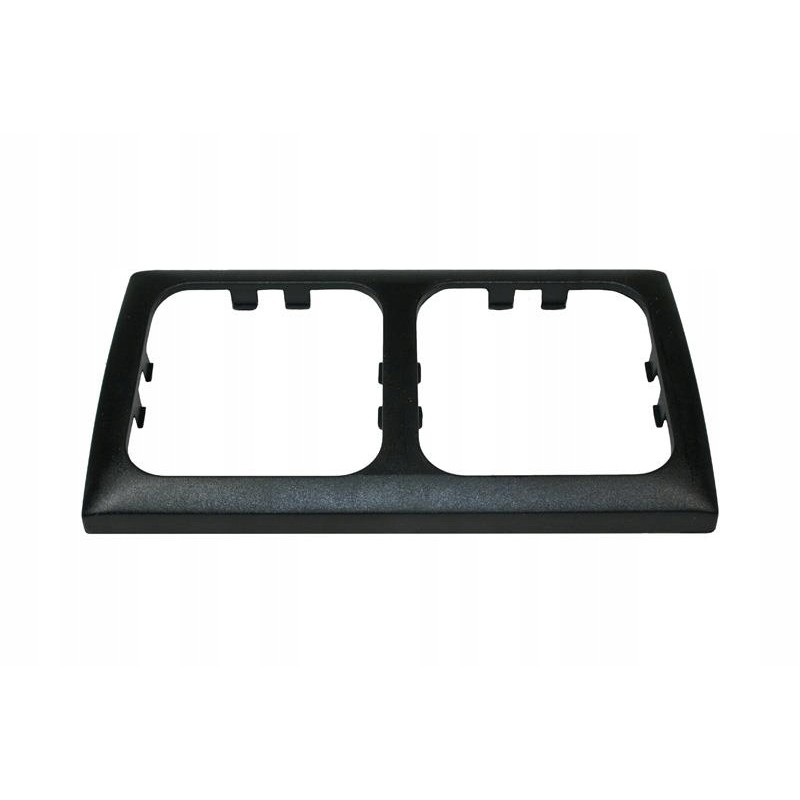 Double frame for 230v haba socket, black