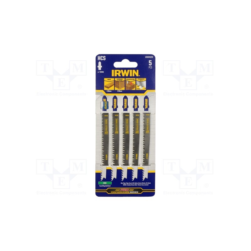 1 pcg x IRWIN - 10504228 - Hacksaw blade, wood,jigsaw, 115mm, 5pcs, Kind of holder: T