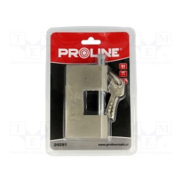 1 pcs x PROLINE - 24291 - Padlock, mandrel, Equipment: key x4, gates,cabinets,sheds, 90mm