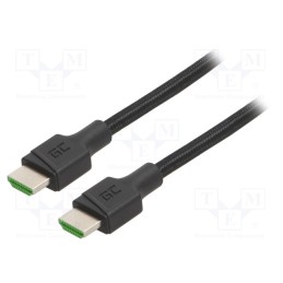 1 pcs x GREEN CELL - HDGC02 - Cable, HDCP 2.2,HDMI 2.0, HDMI plug,both sides, textile, 3m