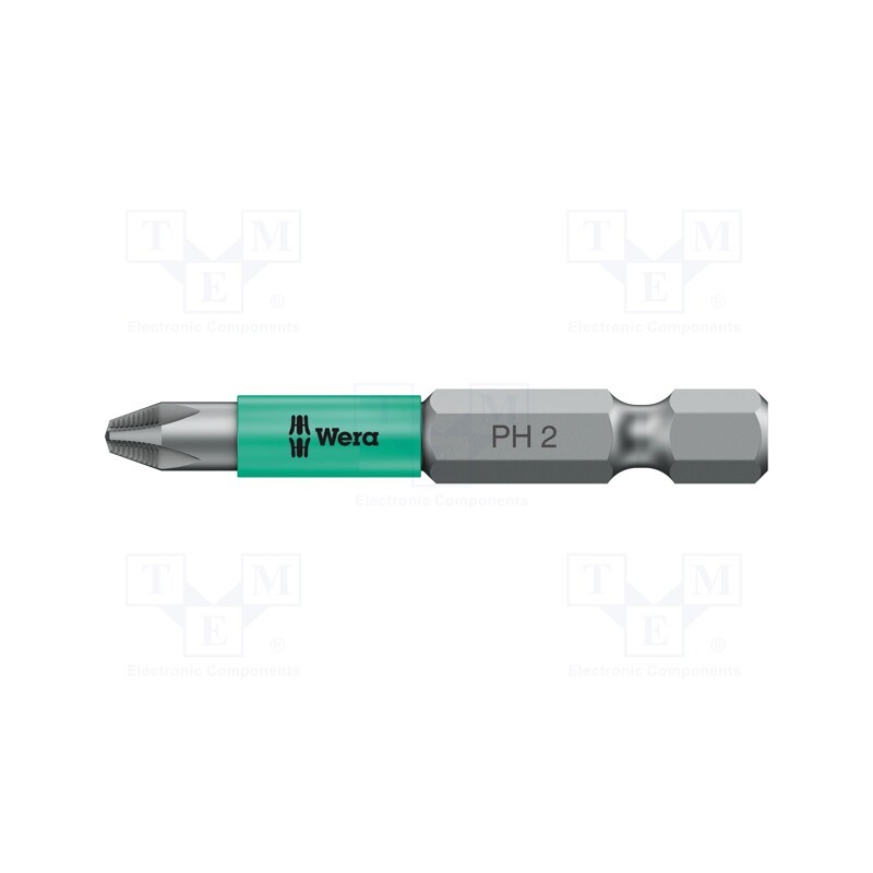 1 pcs x WERA - 5323780001 - Screwdriver bit, ACR®,Phillips, PH2, Overall len: 50mm