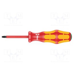 1 pcs x WERA - 5006174001 - Screwdriver, insulated, Torx®, TX20, Blade length: 80mm, 1kVAC