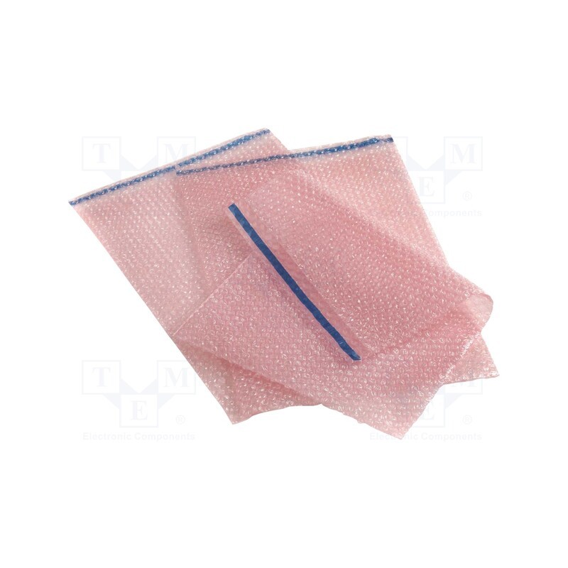 1 set x ANTISTAT - 004-0016F - Protection bag, ESD, L: 360mm, W: 280mm, 10pcs, polyetylene, pink