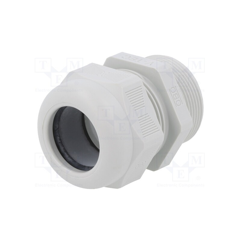 1 pcs x OBO BETTERMANN - V-TEC L PG29 LGR - Cable gland, with long thread, PG29, IP68, polyamide, light grey
