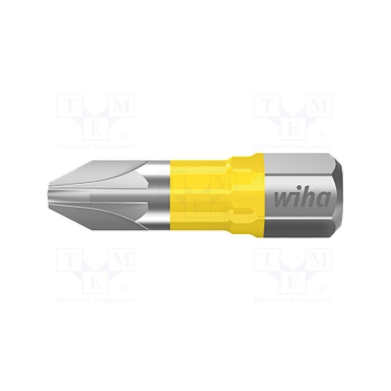 1 set x WIHA - 41589 - Screwdriver bit, Pozidriv®, PZ2, Overall len: 25mm, 5pcs, Y